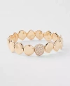 Ann Taylor Hammered Metal Disc Bracelet In Gold
