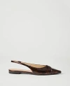 Ann Taylor Hardware Cutout Slingback Flat In Brown