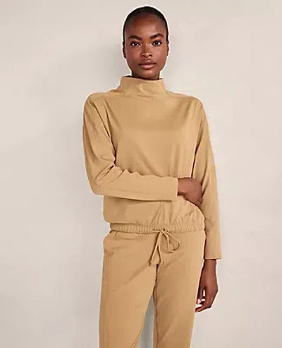 Ann Taylor Haven Well Within Balance Funnel Neck Top In Tigers Eye