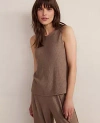 Ann Taylor Haven Well Within Brushed Rib Knit Tank In Brown