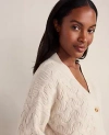 Ann Taylor Haven Well Within Cashmere Cable Cardigan In White