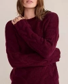 Ann Taylor Haven Well Within Cashmere Cable Roll Neck Sweater In Burgundy