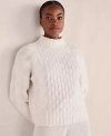 Ann Taylor Haven Well Within Cashmere Honeycomb Cable Mockneck Sweater In French Rose