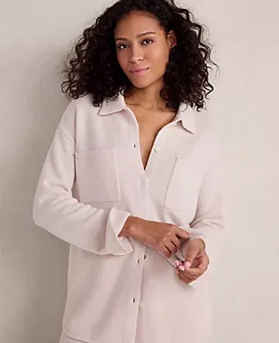 Ann Taylor Haven Well Within Cashmere Shacket In White