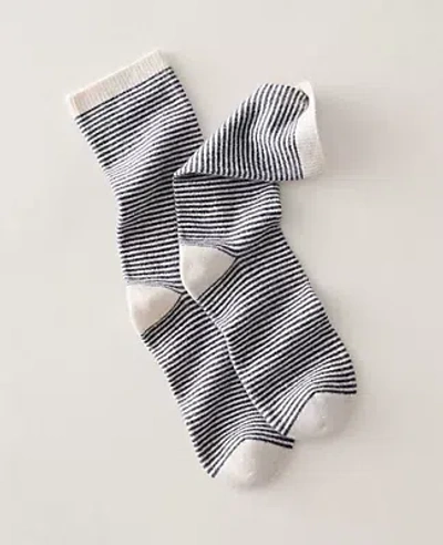 Ann Taylor Haven Well Within Cashmere Striped Socks In Gray