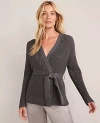 Ann Taylor Haven Well Within Cotton Blend Lurex Belted Cardigan