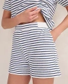 Ann Taylor Haven Well Within Cotton Blend Textured Stripe Shorts