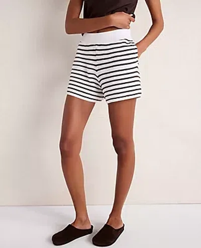 Ann Taylor Haven Well Within Cotton Stripe Sweater Shorts In Multi