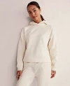 Ann Taylor Haven Well Within Cozy Fleece Hoodie In Birch
