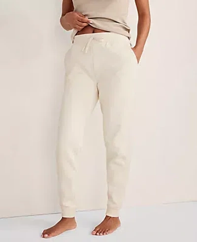 Ann Taylor Haven Well Within Cozy Fleece Joggers In Birch
