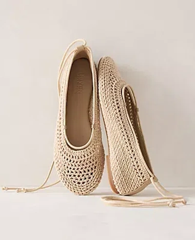 Ann Taylor Haven Well Within Crochet Ballet Flats In Neutral