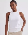 Ann Taylor Haven Well Within Essential Organic Cotton Racerback Tank In White