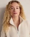 Ann Taylor Haven Well Within Faux Sherpa Half Zip Pullover