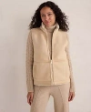 Ann Taylor Haven Well Within Faux Suede And Sherpa Reversible Vest In Neutral
