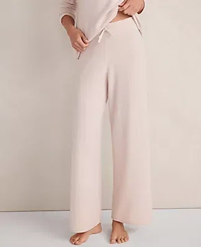 Ann Taylor Haven Well Within Featherweight Cashmere Wide Leg Pants In White