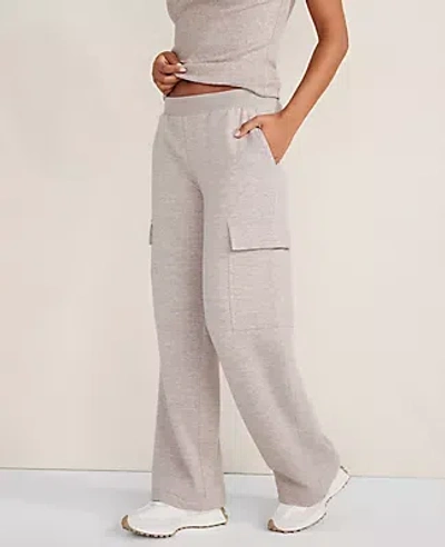 Ann Taylor Haven Well Within Fleece Cargo Pocket Pants In Stone Taupe