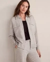 Ann Taylor Haven Well Within Fleece Collared Jacket In Gray
