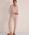 Ann Taylor Haven Well Within Fleece Pintuck Joggers In Pink