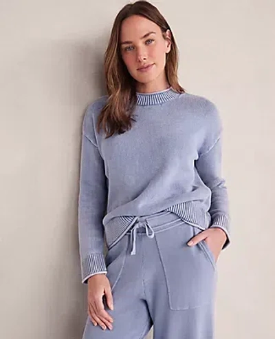 Ann Taylor Haven Well Within Garment-dyed Organic Cotton Roll Neck Sweater