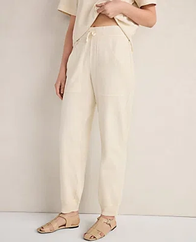 Ann Taylor Haven Well Within Garment-dyed Organic Cotton Jersey Knit Joggers In Sand