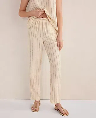 Ann Taylor Haven Well Within Linen Blend Dobby Stripe Pants
