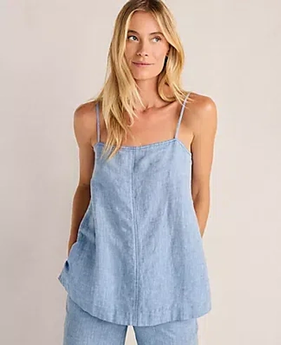 Ann Taylor Haven Well Within Linen Center-seam Cami In Blue