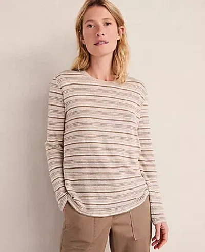 Ann Taylor Haven Well Within Linen Jersey Crewneck Tee In Brown