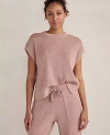 Ann Taylor Haven Well Within Organic Cotton Cashmere Drop Shoulder Tee In Brown