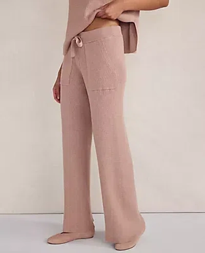 Ann Taylor Haven Well Within Organic Cotton Cashmere Wide Leg Pants In Pink