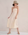 Ann Taylor Haven Well Within Organic Cotton Crinkle Gauze Strapless Dress