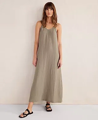 Ann Taylor Haven Well Within Organic Cotton Gauze V-neck Midi Dress