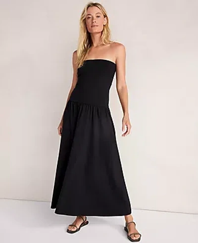 Ann Taylor Haven Well Within Organic Cotton Modal Strapless Dress In Black