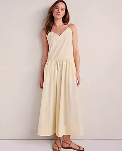 Ann Taylor Haven Well Within Organic Cotton Poplin Strappy Maxi Dress In Brown