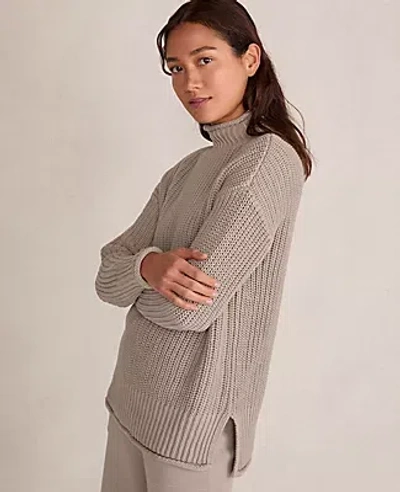 Ann Taylor Haven Well Within Organic Cotton Roll Neck Sweater In Neutral