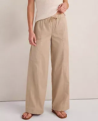 Ann Taylor Haven Well Within Organic Cotton Twill Carpenter Pants In Neutral
