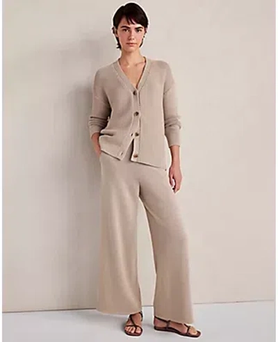 Ann Taylor Haven Well Within Organic Cotton Wide Leg Pants In Brown