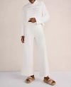 Ann Taylor Haven Well Within Organic Cotton Wide Leg Pants In Ivory