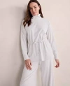 Ann Taylor Haven Well Within Ottoman Rib Drawstring-waist Tunic In Feather