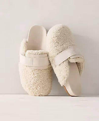 Ann Taylor Haven Well Within Sherpa Clog In White