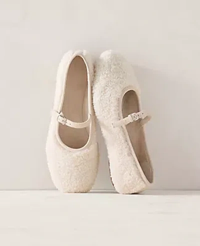 Ann Taylor Haven Well Within Sherpa Mary Jane In White