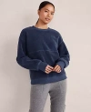 Ann Taylor Haven Well Within Sherpa Sweatshirt In Blue