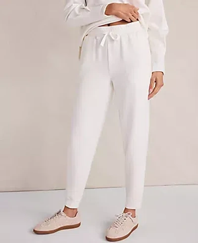 Ann Taylor Haven Well Within Soft-brushed Fleece Joggers In White