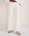 Ann Taylor Haven Well Within Soft-brushed Fleece Wide Leg Pants In White