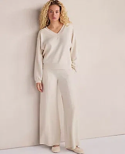 Ann Taylor Haven Well Within Soft Knit V-neck Top In Neutral