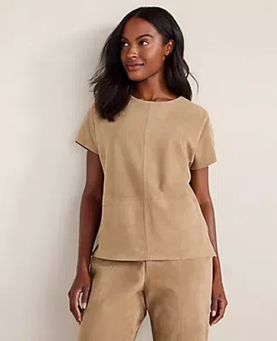 Ann Taylor Haven Well Within Suede Muscle Tee In Brown