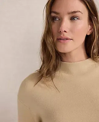 Ann Taylor Haven Well Within Tuxedo Stripe Funnel Neck Pullover In Neutral