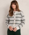 Ann Taylor Haven Well Within Wool Blend Fair Isle Cardigan In Multi