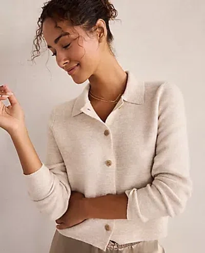 Ann Taylor Haven Well Within Wool Blend Sweater Jacket In Neutral