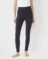 Ann Taylor Classic Pull On Leggings In Dark Heather Grey
