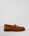 Ann Taylor Horsebit Suede Loafers In Milk Chocolate Brown